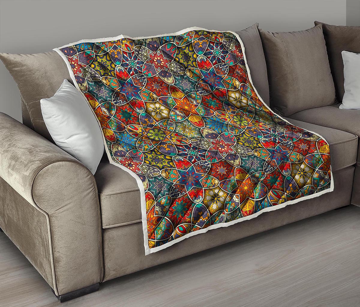 Mandala Star Bohemian Pattern Print Quilt