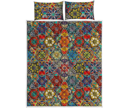 Mandala Star Bohemian Pattern Print Quilt Bed Set