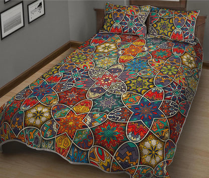 Mandala Star Bohemian Pattern Print Quilt Bed Set