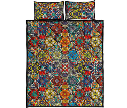 Mandala Star Bohemian Pattern Print Quilt Bed Set