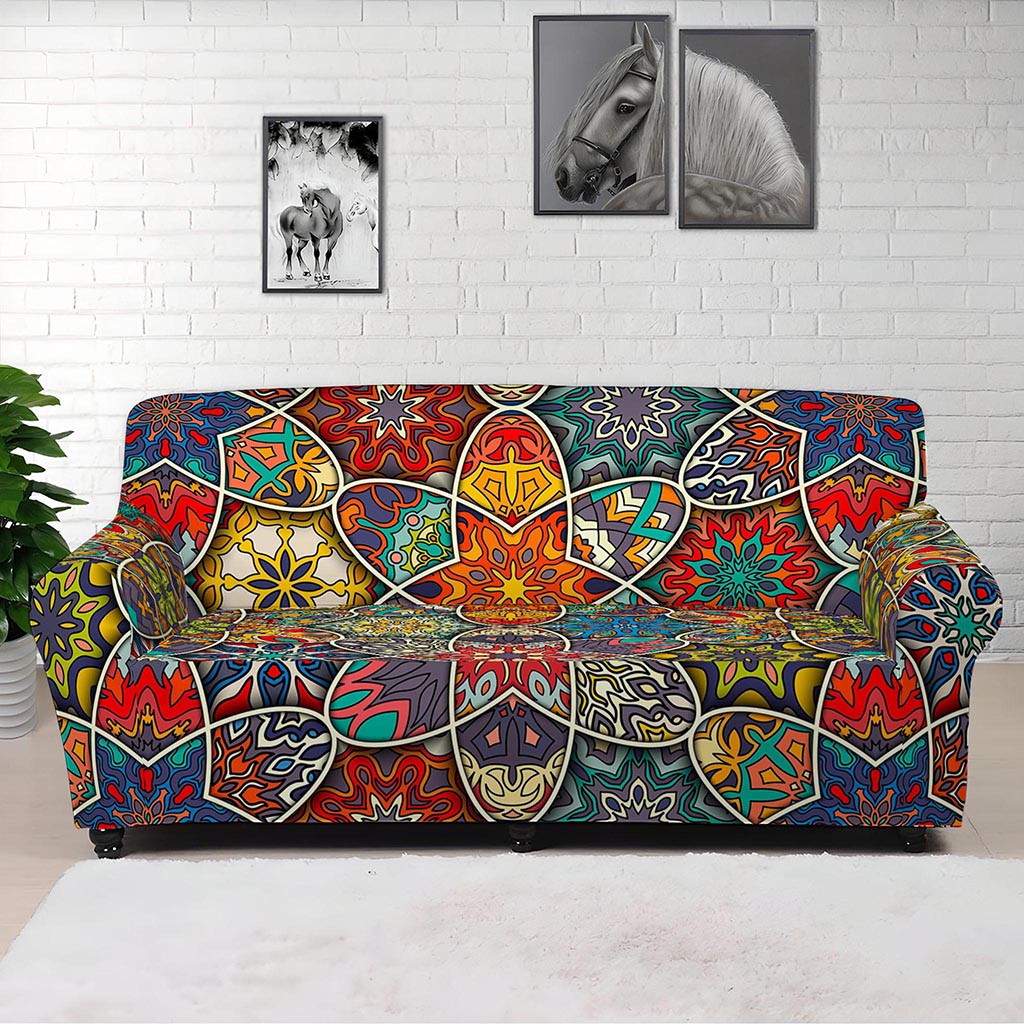 Mandala Star Bohemian Pattern Print Sofa Cover