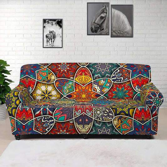 Mandala Star Bohemian Pattern Print Sofa Cover