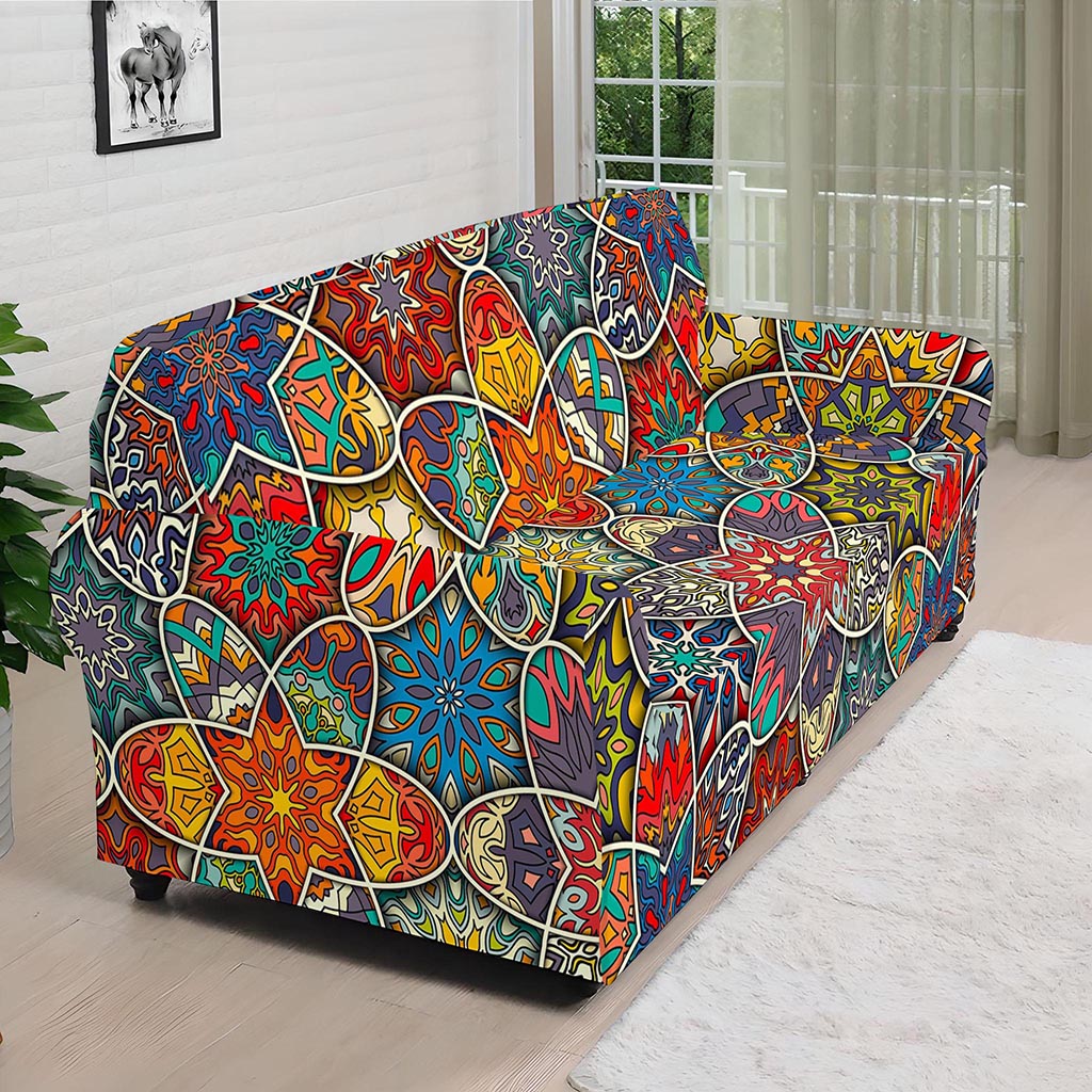 Mandala Star Bohemian Pattern Print Sofa Cover