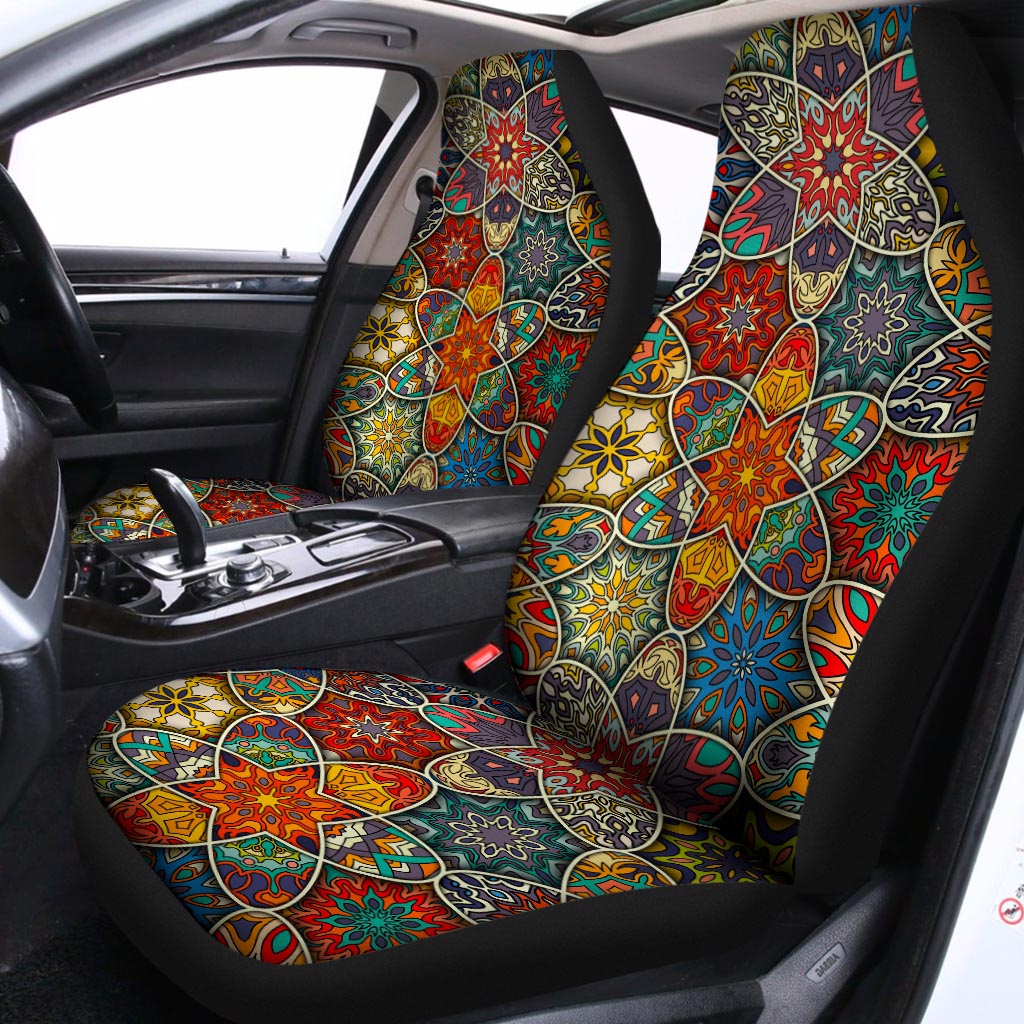Mandala Star Bohemian Pattern Print Universal Fit Car Seat Covers