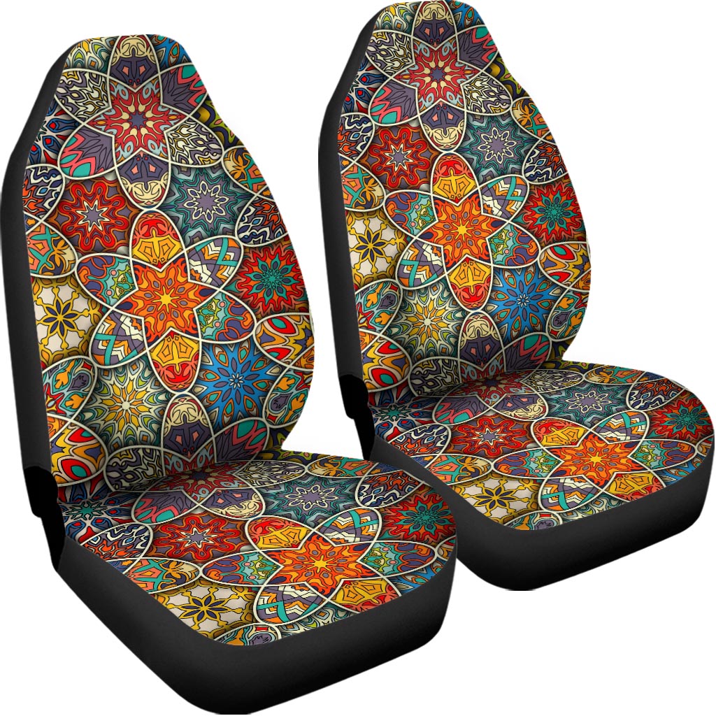 Mandala Star Bohemian Pattern Print Universal Fit Car Seat Covers