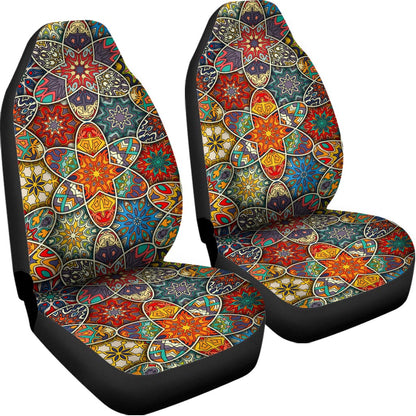 Mandala Star Bohemian Pattern Print Universal Fit Car Seat Covers