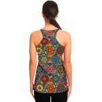 Mandala Star Bohemian Pattern Print Women's Racerback Tank Top