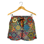 Mandala Star Bohemian Pattern Print Women's Shorts