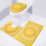 Mandala Sun Print 3 Piece Bath Mat Set