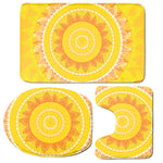 Mandala Sun Print 3 Piece Bath Mat Set