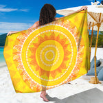 Mandala Sun Print Beach Sarong Wrap