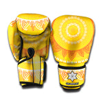 Mandala Sun Print Boxing Gloves