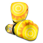 Mandala Sun Print Boxing Gloves