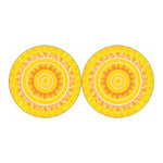 Mandala Sun Print Car Coasters
