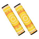 Mandala Sun Print Car Seat Belt Covers