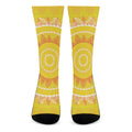 Mandala Sun Print Crew Socks