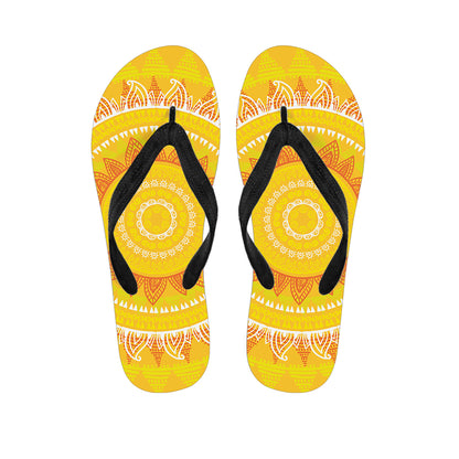 Mandala Sun Print Flip Flops