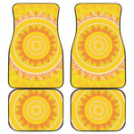 Mandala Sun Print Front and Back Car Floor Mats