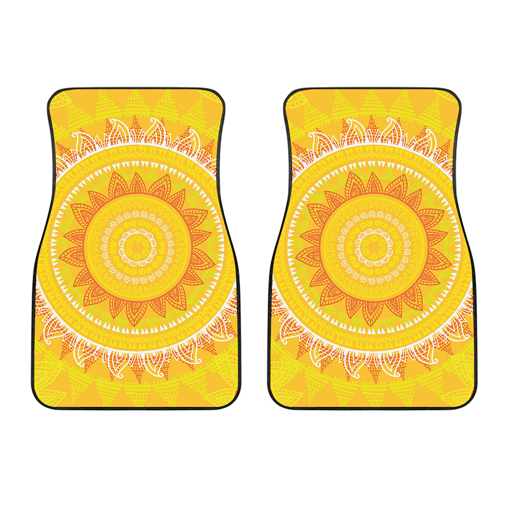 Mandala Sun Print Front Car Floor Mats