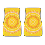 Mandala Sun Print Front Car Floor Mats