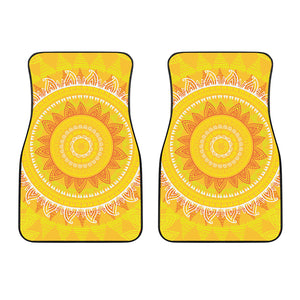 Mandala Sun Print Front Car Floor Mats