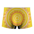 Mandala Sun Print Men's Boxer Briefs