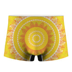 Mandala Sun Print Men's Boxer Briefs