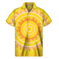 Mandala Sun Print Men's Short Sleeve Shirt