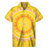 Mandala Sun Print Men's Short Sleeve Shirt
