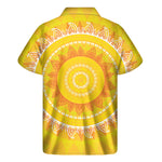 Mandala Sun Print Men's Short Sleeve Shirt