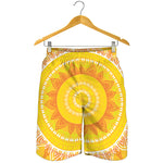 Mandala Sun Print Men's Shorts