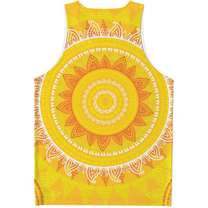 Mandala Sun Print Men's Tank Top