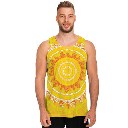 Mandala Sun Print Men's Tank Top