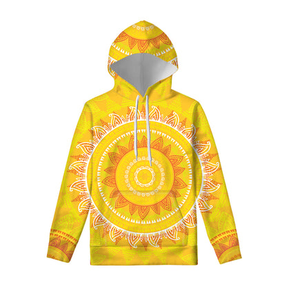 Mandala Sun Print Pullover Hoodie