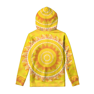 Mandala Sun Print Pullover Hoodie
