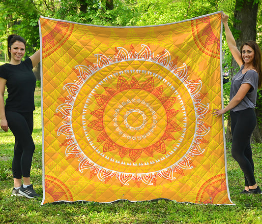 Mandala Sun Print Quilt