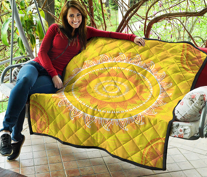 Mandala Sun Print Quilt