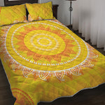 Mandala Sun Print Quilt Bed Set