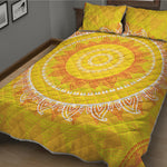 Mandala Sun Print Quilt Bed Set