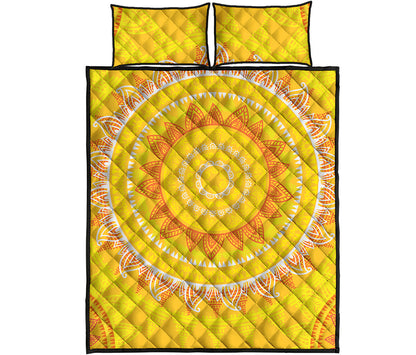 Mandala Sun Print Quilt Bed Set