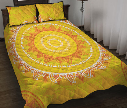 Mandala Sun Print Quilt Bed Set