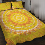 Mandala Sun Print Quilt Bed Set