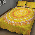 Mandala Sun Print Quilt Bed Set