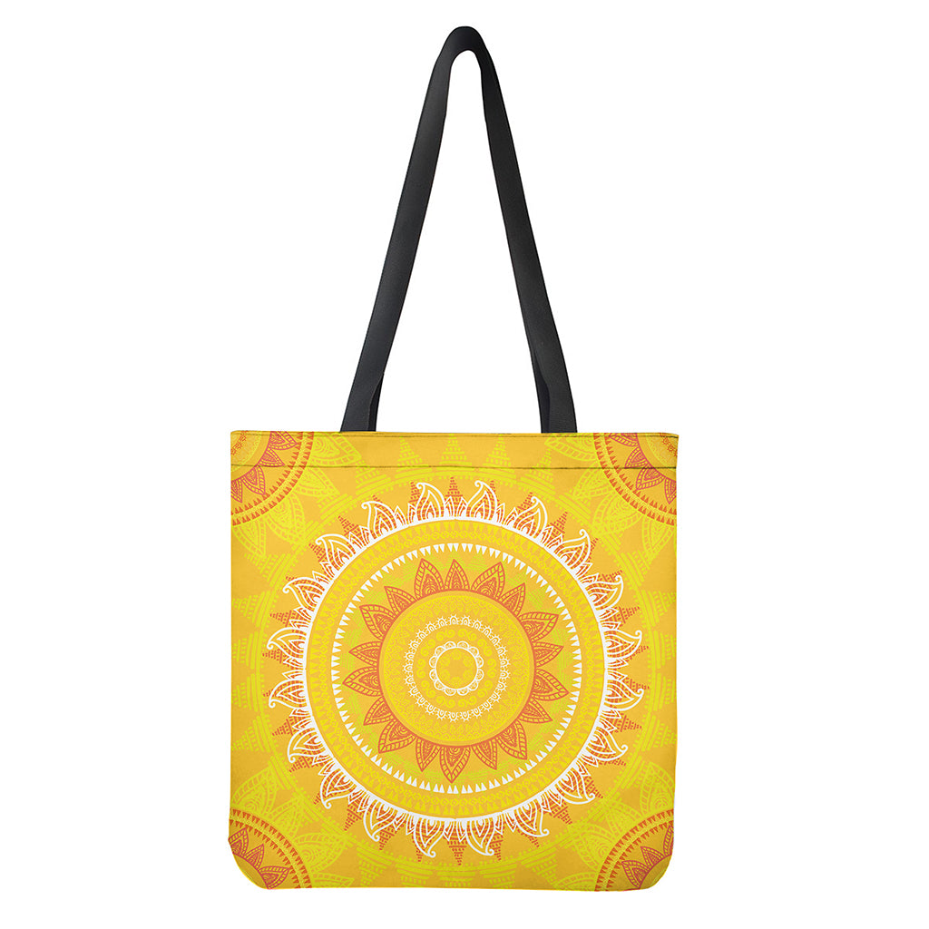 Mandala Sun Print Tote Bag