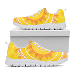 Mandala Sun Print White Sneakers