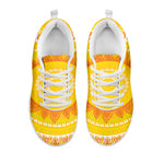 Mandala Sun Print White Sneakers