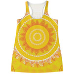 Mandala Sun Print Women's Racerback Tank Top