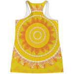 Mandala Sun Print Women's Racerback Tank Top