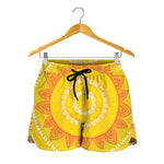 Mandala Sun Print Women's Shorts