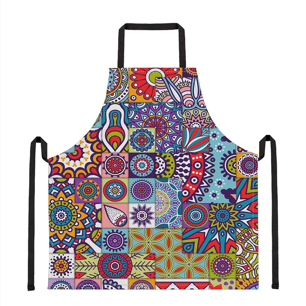 Mandala Tile Bohemian Pattern Print Apron